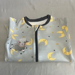 Tuffy Gray and Yellow Onesie/Sleeper with Moon and Stars